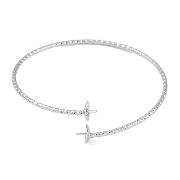 PandaHall Brass Textured Open Cuff Bangle Making, for Half Drilled Beads, Platinum, 0.2cm, Inner Diameter: 2-3/8 inch(6.15cm), Pin: 1mm...
PandaHall Brass Textured Open Cuff Bangle Making, for Half Drilled Beads, Platinum, 0.2cm, Inner Diameter: 2-3/8 inch(6.15cm), Pin: 1mm...
