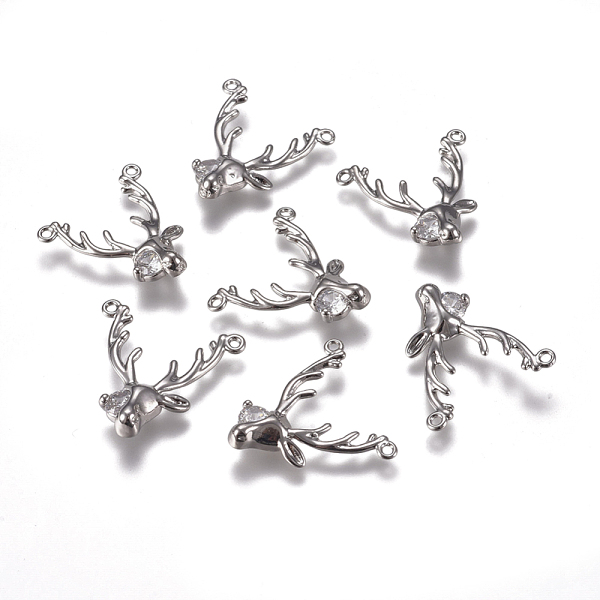 PandaHall Brass Micro Pave Clear Cubic Zirconia Pendants, Deer, Real Platinum Plated, 16x16x3mm, Hole: 1mm Brass+Cubic Zirconia Deer Clear
PandaHall Brass Micro Pave Clear Cubic Zirconia Pendants, Deer, Real Platinum Plated, 16x16x3mm, Hole: 1mm Brass+Cubic Zirconia Deer Clear