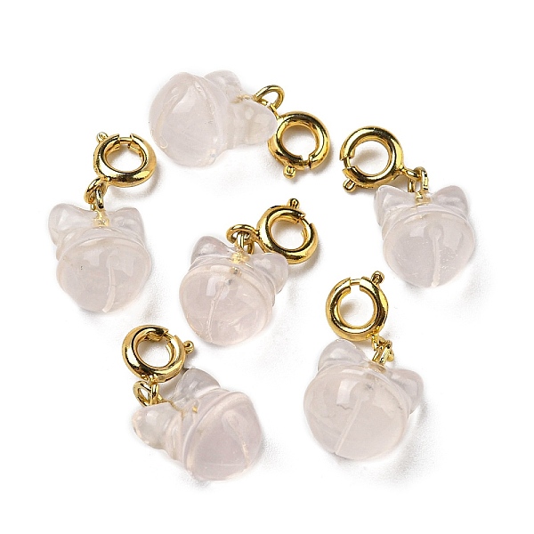 PandaHall Natural Rose Quartz Pendant Decorations, with Brass Spring Ring Clasps, Bell, Real 14K Gold Plated, 21mm, Hole: 3mm Rose Quartz...
PandaHall Natural Rose Quartz Pendant Decorations, with Brass Spring Ring Clasps, Bell, Real 14K Gold Plated, 21mm, Hole: 3mm Rose Quartz...