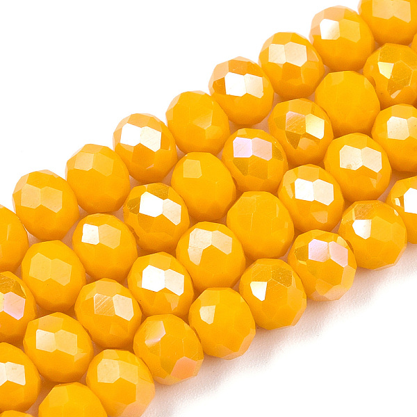 PandaHall Electroplate Glass Beads Strands, Opaque Solid Color, AB Color Plated, Faceted, Rondelle, Gold, 3x2mm, Hole: 0.8mm, about...
PandaHall Electroplate Glass Beads Strands, Opaque Solid Color, AB Color Plated, Faceted, Rondelle, Gold, 3x2mm, Hole: 0.8mm, about...