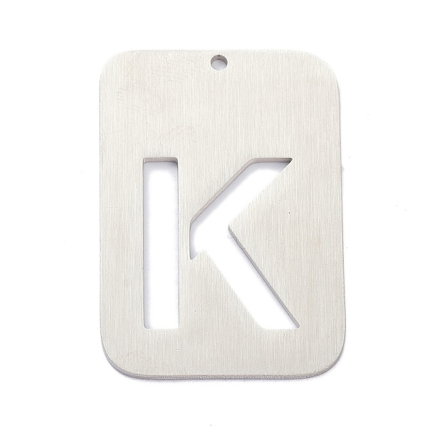 PandaHall 304 Stainless Steel Pendants, Rectangle with Alphabet, Hollow, Letter.K, 32x22x1mm, Hole: 1.5mm 304 Stainless Steel Letter K
PandaHall 304 Stainless Steel Pendants, Rectangle with Alphabet, Hollow, Letter.K, 32x22x1mm, Hole: 1.5mm 304 Stainless Steel Letter K