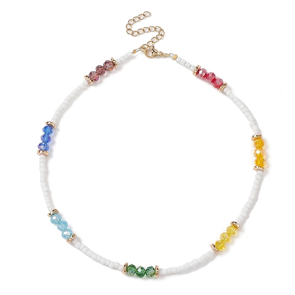 PandaHall Glass Beaded Necklaces, Ion Plating(IP) 304 Stainless Steel Jewelry, Colorful, 13.86 inch(35.2cm) Glass
PandaHall Glass Beaded Necklaces, Ion Plating(IP) 304 Stainless Steel Jewelry, Colorful, 13.86 inch(35.2cm) Glass