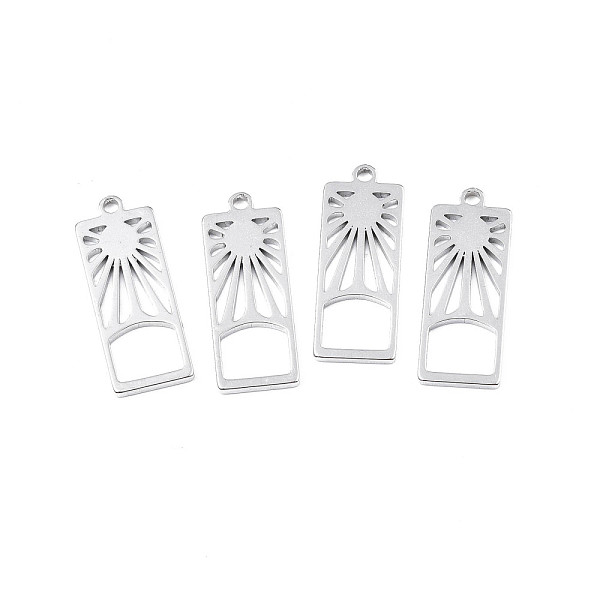 PandaHall 201 Stainless Steel Pendants, Rectangle with Sun, Stainless Steel Color, 27.5x10.5x1.5mm, Hole: 1.8mm 201 Stainless Steel...
PandaHall 201 Stainless Steel Pendants, Rectangle with Sun, Stainless Steel Color, 27.5x10.5x1.5mm, Hole: 1.8mm 201 Stainless Steel...