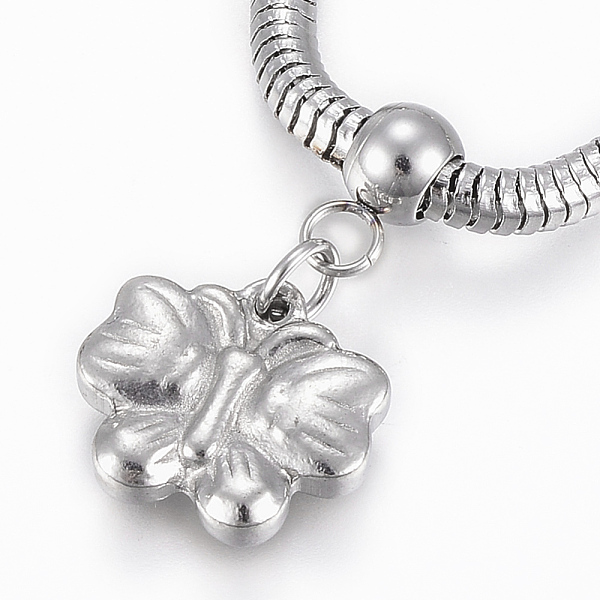 PandaHall 304 Stainless Steel Charm Bracelets, Butterfly, Stainless Steel Color, 200x3~6mm 304 Stainless Steel
PandaHall 304 Stainless Steel Charm Bracelets, Butterfly, Stainless Steel Color, 200x3~6mm 304 Stainless Steel