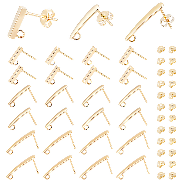 PandaHall DICOSMETIC 30Pcs 3 Style Stainless Steel Golden Stud Earring Findings with Loop Rectangle Earring with Ear Nut Earring Posts with...
PandaHall DICOSMETIC 30Pcs 3 Style Stainless Steel Golden Stud Earring Findings with Loop Rectangle Earring with Ear Nut Earring Posts with...