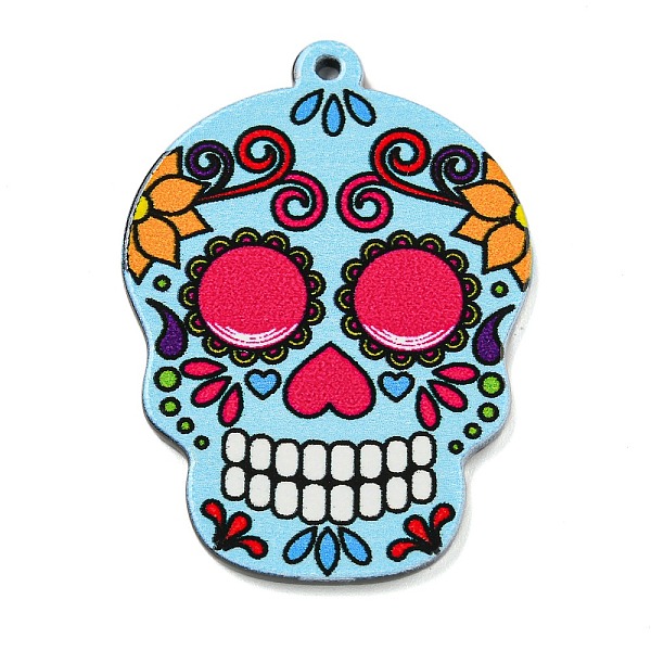 PandaHall Halloween Theme Printed Acrylic Pendants, Skull Charms, Light Sky Blue, 45x32x2mm, Hole: 1.5mm Acrylic Skull
PandaHall Halloween Theme Printed Acrylic Pendants, Skull Charms, Light Sky Blue, 45x32x2mm, Hole: 1.5mm Acrylic Skull