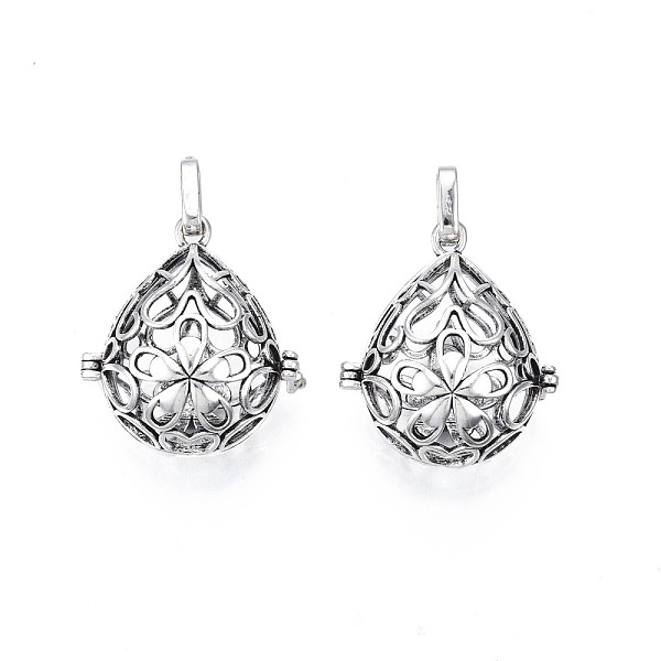 PandaHall Rack Plating Brass Locket Pendants, Cadmium Free & Lead Free, Teardrop with Flower, Hollow, Antique Silver, 30.5x27x19mm, Hole...
PandaHall Rack Plating Brass Locket Pendants, Cadmium Free & Lead Free, Teardrop with Flower, Hollow, Antique Silver, 30.5x27x19mm, Hole...