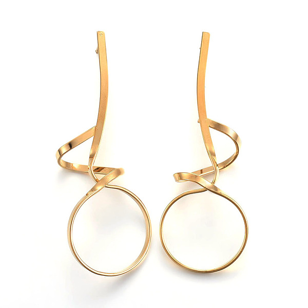 PandaHall Ion Plating(IP) 304 Stainless Steel Stud Earrings, Golden, 68x25x15mm, Pin: 0.7mm 304 Stainless Steel
PandaHall Ion Plating(IP) 304 Stainless Steel Stud Earrings, Golden, 68x25x15mm, Pin: 0.7mm 304 Stainless Steel