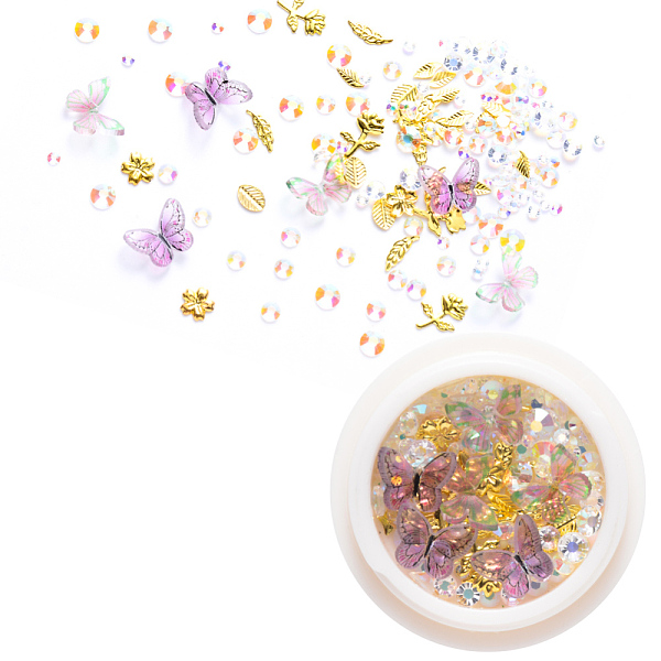 PandaHall Nail Art Decoration Accessories, with Resin, Acrylic Rhinestones & Golden Tone Brass Cabochons, Mixed Shape, Mixed Color..., Multicolor
PandaHall Nail Art Decoration Accessories, with Resin, Acrylic Rhinestones & Golden Tone Brass Cabochons, Mixed Shape, Mixed Color..., Multicolor