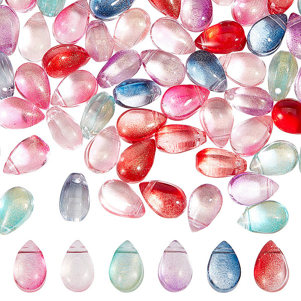 PandaHall AHADERMAKER 120Pcs 6 Colors Transparent Glass Charms, Glitter Gold Powder, Teardrop, Mixed Color, 9x6x5mm, Hole: 1mm, 20pcs/color..., Multicolor
PandaHall AHADERMAKER 120Pcs 6 Colors Transparent Glass Charms, Glitter Gold Powder, Teardrop, Mixed Color, 9x6x5mm, Hole: 1mm, 20pcs/color..., Multicolor