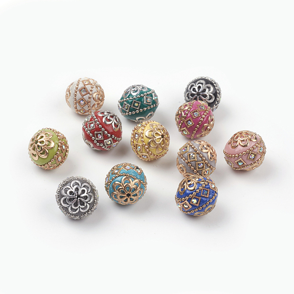 PandaHall Handmade Indonesia Beads, with Metal Findings, Round, Mixed Color, 19.5x19mm, Hole: 1mm Polymer Clay Round Multicolor
PandaHall Handmade Indonesia Beads, with Metal Findings, Round, Mixed Color, 19.5x19mm, Hole: 1mm Polymer Clay Round Multicolor