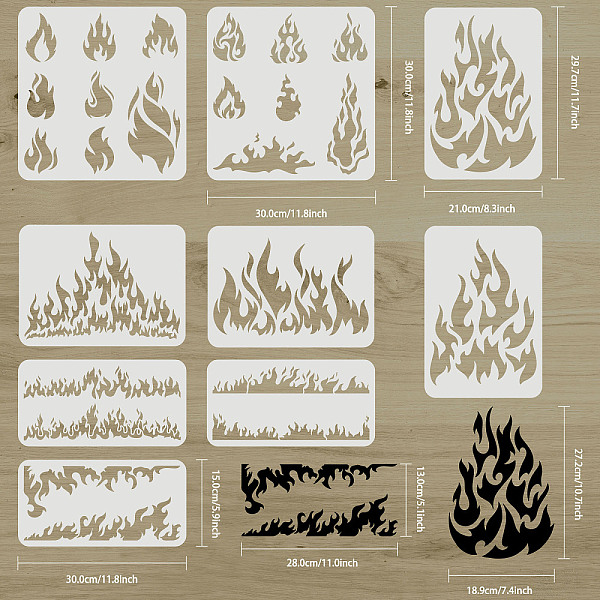 PandaHall FINGERINSPIRE 9PCS Fire Pattern Stencil 3 Sizes Reusable Burn Blaze Bonfire Painting Stencils Plastic PET Wall Border Stencil...
PandaHall FINGERINSPIRE 9PCS Fire Pattern Stencil 3 Sizes Reusable Burn Blaze Bonfire Painting Stencils Plastic PET Wall Border Stencil...