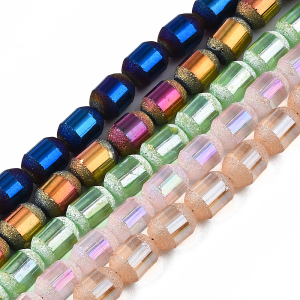 PandaHall Electroplate Glass Beads Strands, Frosted, Barrel, Mixed Color, 9x7mm, Hole: 1mm, about 60~62pcs/strand, 21.50~22.13 inch..., Multicolor
PandaHall Electroplate Glass Beads Strands, Frosted, Barrel, Mixed Color, 9x7mm, Hole: 1mm, about 60~62pcs/strand, 21.50~22.13 inch..., Multicolor