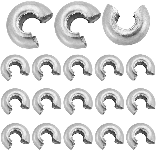 PandaHall SUNNYCLUE 304 Stainless Steel Crimp Beads Covers, Stainless Steel Color, 6x5x3mm, 120pcs/box 304 Stainless Steel
PandaHall SUNNYCLUE 304 Stainless Steel Crimp Beads Covers, Stainless Steel Color, 6x5x3mm, 120pcs/box 304 Stainless Steel