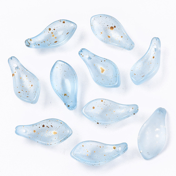 PandaHall Transparent Spray Painted Glass Pendants, with Gold Foil, Petal, Light Blue, 22~23x11x6mm, Hole: 1.2mm Glass Petaline
PandaHall Transparent Spray Painted Glass Pendants, with Gold Foil, Petal, Light Blue, 22~23x11x6mm, Hole: 1.2mm Glass Petaline