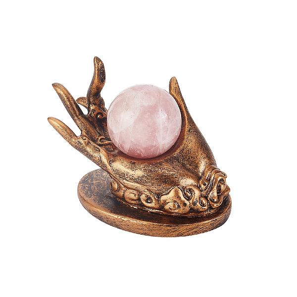 PandaHall Resin Crystal Ball Display Pedestal, Rings Dislpay Stand, Buddha's Hand Shape, Goldenrod, 105x65x80mm Resin Body Gold
PandaHall Resin Crystal Ball Display Pedestal, Rings Dislpay Stand, Buddha's Hand Shape, Goldenrod, 105x65x80mm Resin Body Gold