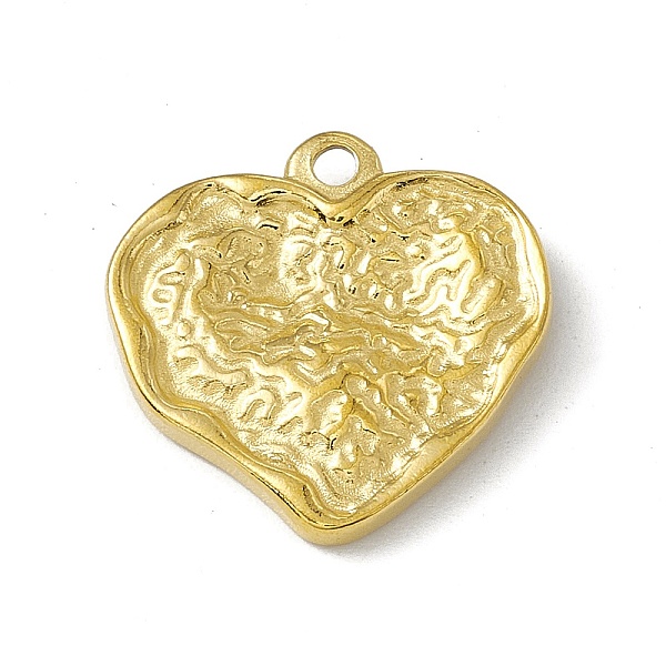 PandaHall 304 Stainless Steel Pendants, Textured, Heart Charm, Golden, 17x18x3.5mm, Hole: 1.6mm 304 Stainless Steel Heart
PandaHall 304 Stainless Steel Pendants, Textured, Heart Charm, Golden, 17x18x3.5mm, Hole: 1.6mm 304 Stainless Steel Heart
