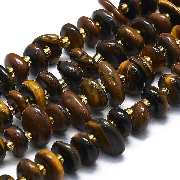 PandaHall Natural Tiger Eye Beads Strands, with Seed Beads, Flat, 7~13x8~9x3~4mm, Hole: 1mm, about 68pcs/strand, 14.76''(37.5cm) Tiger Eye...
PandaHall Natural Tiger Eye Beads Strands, with Seed Beads, Flat, 7~13x8~9x3~4mm, Hole: 1mm, about 68pcs/strand, 14.76''(37.5cm) Tiger Eye...