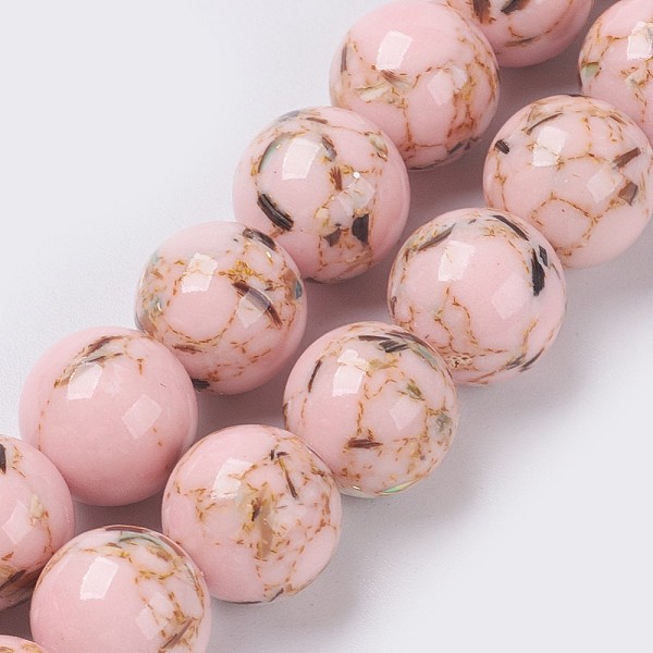 PandaHall Sea Shell and Synthetic Turquoise Assembled Beads Strands, Round, Misty Rose, 8~9mm, Hole: 1.2mm, about 49~50pcs/strand, 15.3~15.7..., Red
PandaHall Sea Shell and Synthetic Turquoise Assembled Beads Strands, Round, Misty Rose, 8~9mm, Hole: 1.2mm, about 49~50pcs/strand, 15.3~15.7..., Red
