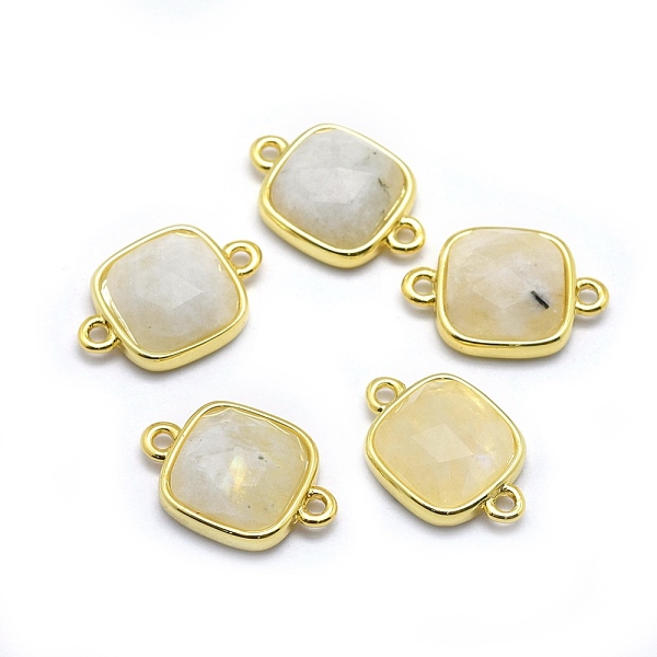 PandaHall Natural Rainbow Moonstone Links connectors, with Golden Tone Brass Findings, Square, Faceted, 16x11x5mm, Hole: 1.2mm Rainbow...
PandaHall Natural Rainbow Moonstone Links connectors, with Golden Tone Brass Findings, Square, Faceted, 16x11x5mm, Hole: 1.2mm Rainbow...