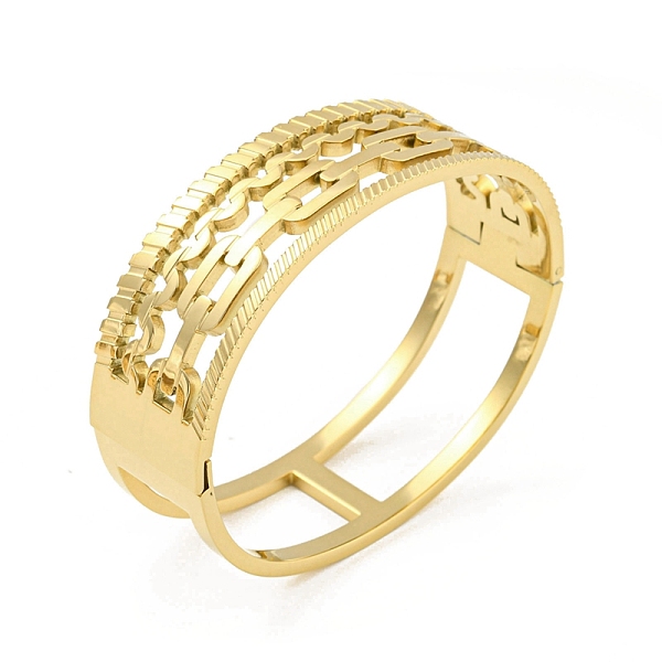 PandaHall 304 Stainless Steel Hollow Out Hinged Bangles for Women, Golden, 3/4 inch(1.95cm), Inner Diameter: 2-3/8x1-5/8 inch(6.05x4.1cm)...
PandaHall 304 Stainless Steel Hollow Out Hinged Bangles for Women, Golden, 3/4 inch(1.95cm), Inner Diameter: 2-3/8x1-5/8 inch(6.05x4.1cm)...