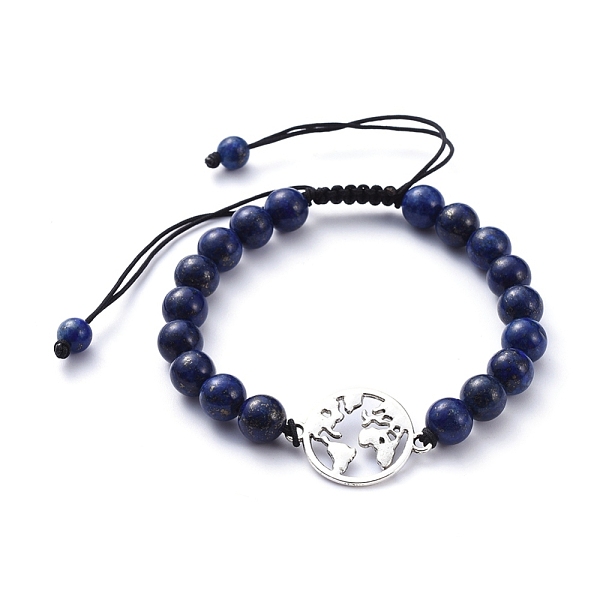 PandaHall Unisex Adjustable Natural Lapis Lazuli Braided Bead Bracelets, with Alloy Links and Nylon Cord, World Map, 2-1/8 inch~4 inch...
PandaHall Unisex Adjustable Natural Lapis Lazuli Braided Bead Bracelets, with Alloy Links and Nylon Cord, World Map, 2-1/8 inch~4 inch...