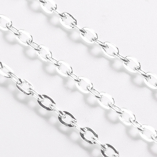 PandaHall Iron Cable Chains, Unwelded, with Spool, Flat Oval, Cadmium Free & Lead Free, Silver Color Plated, 3x2x0.5mm, about 32.8 Feet...
PandaHall Iron Cable Chains, Unwelded, with Spool, Flat Oval, Cadmium Free & Lead Free, Silver Color Plated, 3x2x0.5mm, about 32.8 Feet...