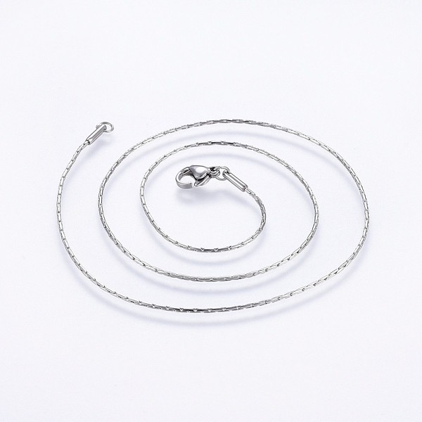 PandaHall 304 Stainless Steel Coreana Chain Necklaces, with Lobster Claw Clasps, Stainless Steel Color, 17.7 inch(45cm), 1x1mm 304 Stainless...
PandaHall 304 Stainless Steel Coreana Chain Necklaces, with Lobster Claw Clasps, Stainless Steel Color, 17.7 inch(45cm), 1x1mm 304 Stainless...