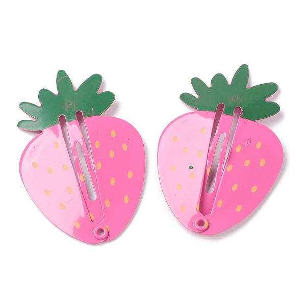 PandaHall Baking Painted Iron Snap Hair Clips, for Children's Day, Strawberry, Deep Pink, 49x31x3.5mm Iron
PandaHall Baking Painted Iron Snap Hair Clips, for Children's Day, Strawberry, Deep Pink, 49x31x3.5mm Iron
