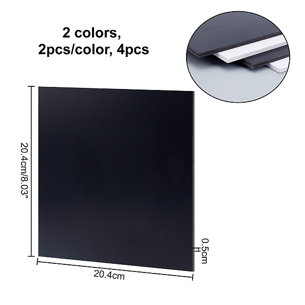 PandaHall Olycraft PVC Foam Boards, Poster Board, for Crafts, Modelling, Art, Display, School Projects, Square, Mixed Color, 20.4x20.4x0.5cm..., Multicolor
PandaHall Olycraft PVC Foam Boards, Poster Board, for Crafts, Modelling, Art, Display, School Projects, Square, Mixed Color, 20.4x20.4x0.5cm..., Multicolor