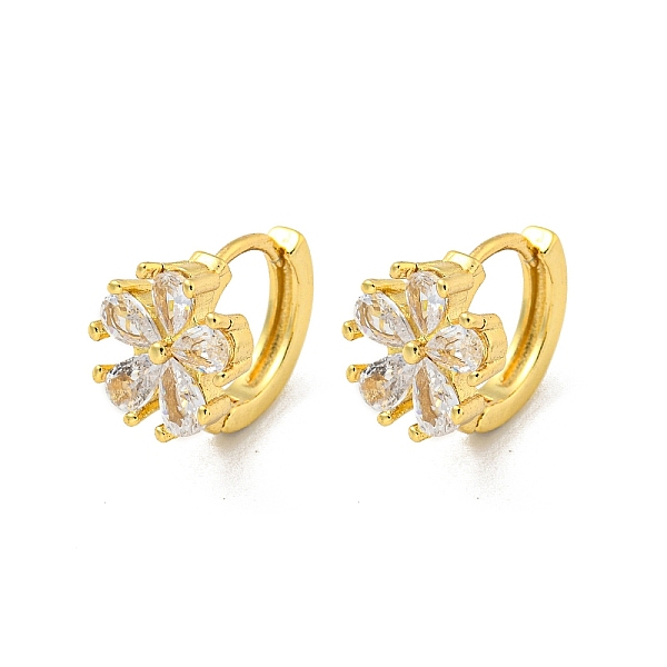 PandaHall Brass Micro Pave Cubic Zirconia Hoop Earring, Real 18K Gold Plated, Flower, Clear, 13x11mm Brass Flower Clear
PandaHall Brass Micro Pave Cubic Zirconia Hoop Earring, Real 18K Gold Plated, Flower, Clear, 13x11mm Brass Flower Clear