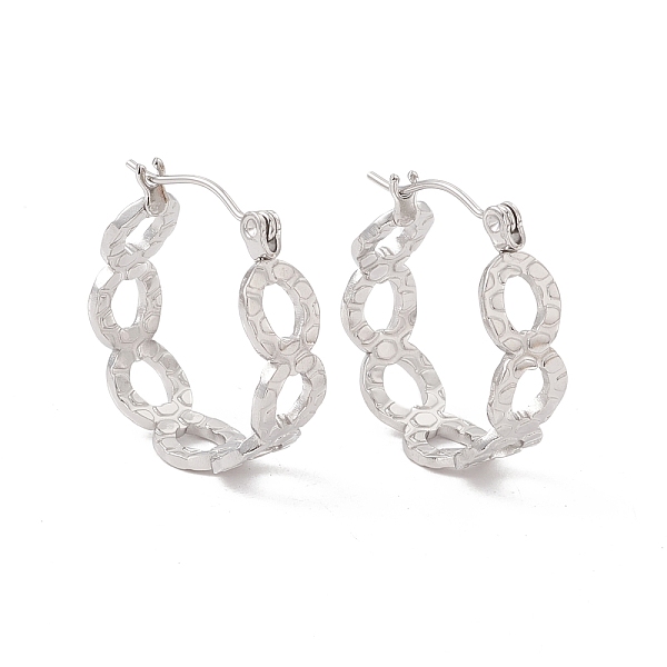 PandaHall 304 Stainless Steel Oval Wrap Hoop Earrings for Women, Stainless Steel Color, 21.5x20x6.5mm, Pin: 0.6mm 304 Stainless Steel Oval
PandaHall 304 Stainless Steel Oval Wrap Hoop Earrings for Women, Stainless Steel Color, 21.5x20x6.5mm, Pin: 0.6mm 304 Stainless Steel Oval