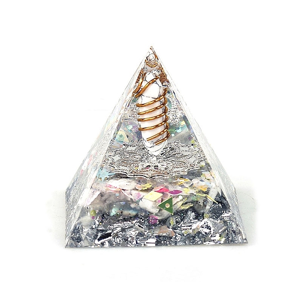 PandaHall Orgonite Pyramid Resin Energy Generators, Reiki Wire Wrapped Natural Howlite Hexagonal Prism Inside for Home Office Desk...
PandaHall Orgonite Pyramid Resin Energy Generators, Reiki Wire Wrapped Natural Howlite Hexagonal Prism Inside for Home Office Desk...