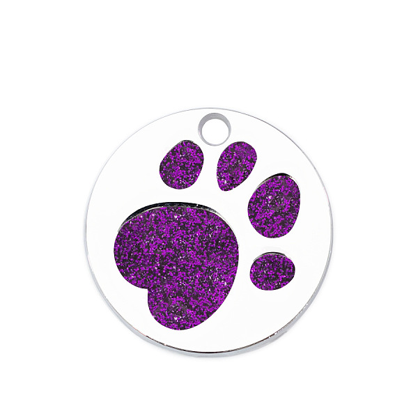 PandaHall Enamel Pendants, with Platinum Plated Alloy Findings and Glitter Powder, Flat Round with Dog Paw Prints, Purple, 25x1.7mm, Hole...
PandaHall Enamel Pendants, with Platinum Plated Alloy Findings and Glitter Powder, Flat Round with Dog Paw Prints, Purple, 25x1.7mm, Hole...