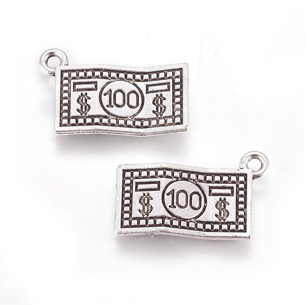 PandaHall Tibetan Style Zinc Alloy Pendants, Paper Currency, Antique Silver, 21x13x2.5mm, Hole: 1.6mm Alloy Others
PandaHall Tibetan Style Zinc Alloy Pendants, Paper Currency, Antique Silver, 21x13x2.5mm, Hole: 1.6mm Alloy Others