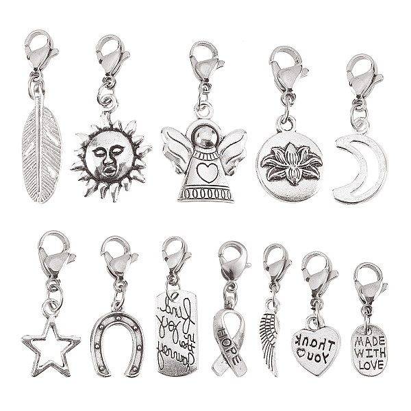 PandaHall arricraft 48 Pcs Dangle Charm Pendants, 12 Styles Alloy Stitch Marker Charms Drop Dangle Charm Beads with Brass Lobster Claw...
PandaHall arricraft 48 Pcs Dangle Charm Pendants, 12 Styles Alloy Stitch Marker Charms Drop Dangle Charm Beads with Brass Lobster Claw...