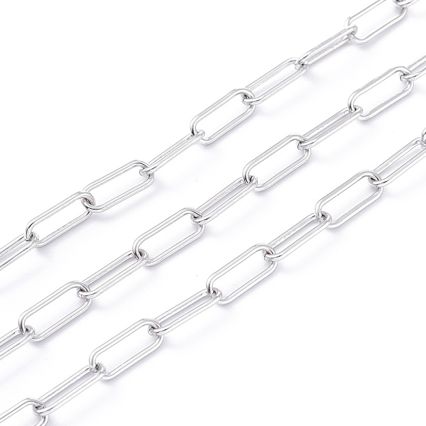 PandaHall 304 Stainless Steel Paperclip Chains, Drawn Elongated Cable Chains, Unwelded, with Spool, Stainless Steel Color, 14x6x1mm, about...
PandaHall 304 Stainless Steel Paperclip Chains, Drawn Elongated Cable Chains, Unwelded, with Spool, Stainless Steel Color, 14x6x1mm, about...
