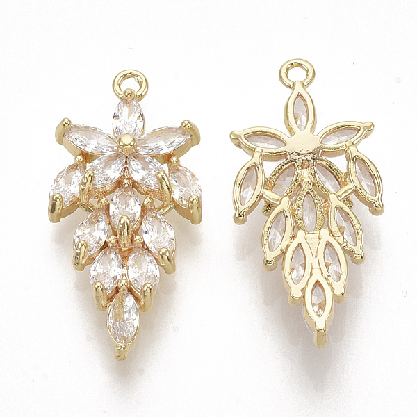 PandaHall Brass Micro Pave Cubic Zirconia Pendants, Real 18K Gold Plated, Flower, Clear, 27x12x4.5mm, Hole: 1.4mm Brass+Cubic Zirconia...
PandaHall Brass Micro Pave Cubic Zirconia Pendants, Real 18K Gold Plated, Flower, Clear, 27x12x4.5mm, Hole: 1.4mm Brass+Cubic Zirconia...