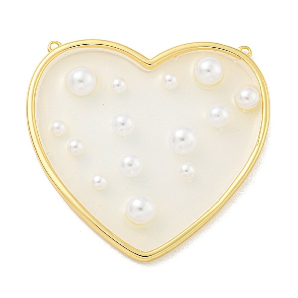 PandaHall Rack Plating Brass & Epoxy Resin Pendants, Heart Charms with Plastic Beads, 2-Loop, Long-Lasting Plated, Lead Free & Cadmium Free..., White
PandaHall Rack Plating Brass & Epoxy Resin Pendants, Heart Charms with Plastic Beads, 2-Loop, Long-Lasting Plated, Lead Free & Cadmium Free..., White