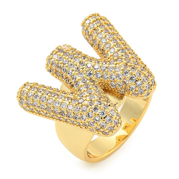 PandaHall Brass Micro Pave Clear Cubic Zirconia Letter Open Cuff Ring for Women, Real 18K Gold Plated, Letter W, 23x26mm, Inner Diameter...
PandaHall Brass Micro Pave Clear Cubic Zirconia Letter Open Cuff Ring for Women, Real 18K Gold Plated, Letter W, 23x26mm, Inner Diameter...