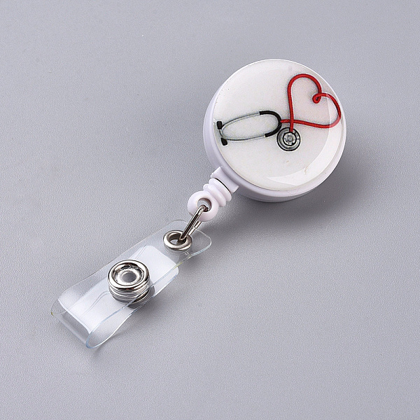 PandaHall ABS Plastic Retractable Badge Reel, Card Holders, with Iron Alligator Clips, Flat Round, White, 85x32x25.5~32.5mm, Hole: 7mm...
PandaHall ABS Plastic Retractable Badge Reel, Card Holders, with Iron Alligator Clips, Flat Round, White, 85x32x25.5~32.5mm, Hole: 7mm...