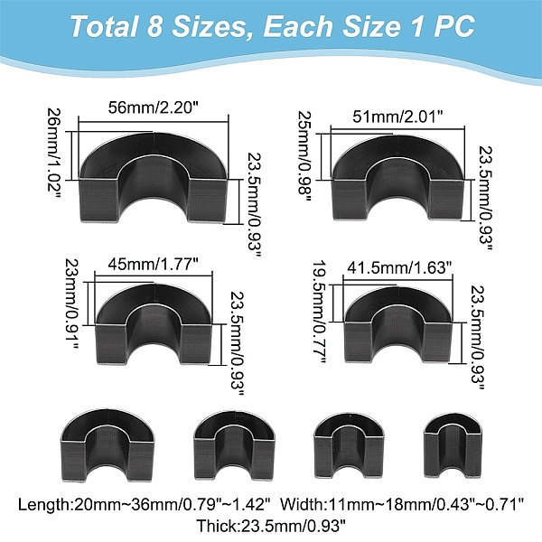 PandaHall Rainbow Shape High Carbon Steel Cutting Template Set, Leather Steel Rule Die, with Plastic Box, Electrophoresis Black...
PandaHall Rainbow Shape High Carbon Steel Cutting Template Set, Leather Steel Rule Die, with Plastic Box, Electrophoresis Black...