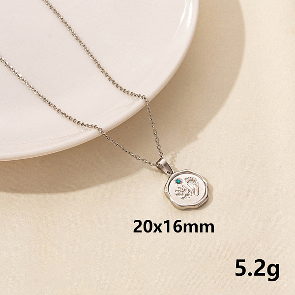 PandaHall Stainless Steel Flat Round with Hand & Footprint Pendant Necklaces, Cable Chain Necklaces Stainless Steel
PandaHall Stainless Steel Flat Round with Hand & Footprint Pendant Necklaces, Cable Chain Necklaces Stainless Steel