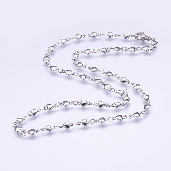 PandaHall 304 Stainless Steel Chain Necklaces, with Lobster Claw Clasps, Heart, Stainless Steel Color, 17.7 inch~17.9 inch(45~45.5cm) 304...
PandaHall 304 Stainless Steel Chain Necklaces, with Lobster Claw Clasps, Heart, Stainless Steel Color, 17.7 inch~17.9 inch(45~45.5cm) 304...
