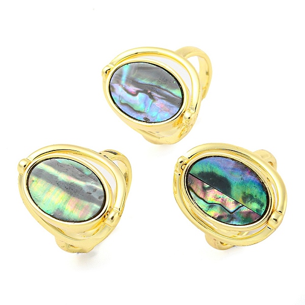 PandaHall Natural Paua Shell Oval Open Cuff Ring, Brass Finger Ring, Real 14K Gold Plated, Inner Diameter: 16.8mm Paua Shell Oval
PandaHall Natural Paua Shell Oval Open Cuff Ring, Brass Finger Ring, Real 14K Gold Plated, Inner Diameter: 16.8mm Paua Shell Oval