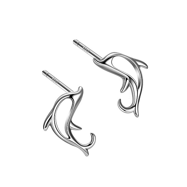 PandaHall Rhodium Plated 999 Sterling Silver Dolphin Stud Earrings for Women, with 999 Stamp, Platinum, 6.5x8.5mm Sterling Silver Dolphin
PandaHall Rhodium Plated 999 Sterling Silver Dolphin Stud Earrings for Women, with 999 Stamp, Platinum, 6.5x8.5mm Sterling Silver Dolphin