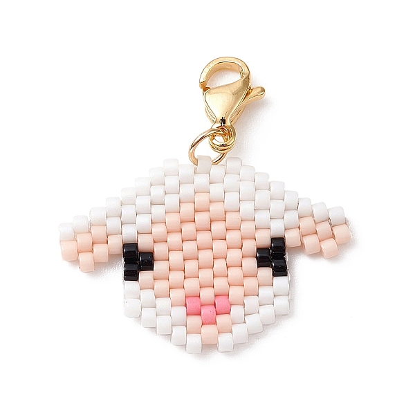 PandaHall Handmade Loom Pattern Seed Beads Pendants Decoration, with 304 Stainless Steel Lobster Claw Clasps, Goat, 28mm Glass Goat
PandaHall Handmade Loom Pattern Seed Beads Pendants Decoration, with 304 Stainless Steel Lobster Claw Clasps, Goat, 28mm Glass Goat