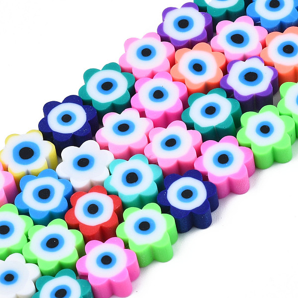 PandaHall Handmade Polymer Clay Bead Strands, Flower, Colorful, 9~9.5x8.5~9x4~5mm, Hole: 1.6mm, about 40pcs/strand, 13.15 inch~13.66 inch..., Multicolor
PandaHall Handmade Polymer Clay Bead Strands, Flower, Colorful, 9~9.5x8.5~9x4~5mm, Hole: 1.6mm, about 40pcs/strand, 13.15 inch~13.66 inch..., Multicolor