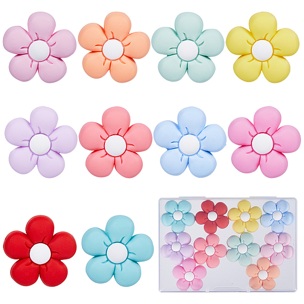 PandaHall SUNNYCLUE 10Pcs 10 Colors Food Grade Eco-Friendly Silicone Beads, Chewing Beads For Teethers, DIY Nursing Necklaces Making, Flower..., Multicolor
PandaHall SUNNYCLUE 10Pcs 10 Colors Food Grade Eco-Friendly Silicone Beads, Chewing Beads For Teethers, DIY Nursing Necklaces Making, Flower..., Multicolor