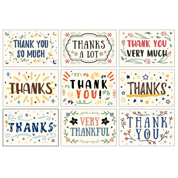 PandaHall Thank You Theme Cards, for Birthday Thanksgiving Day, Rectangle with Mixed Pattern, Mixed Color, 10x15cm, 9pcs/set Paper Rectangle..., Multicolor
PandaHall Thank You Theme Cards, for Birthday Thanksgiving Day, Rectangle with Mixed Pattern, Mixed Color, 10x15cm, 9pcs/set Paper Rectangle..., Multicolor